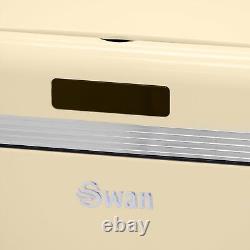Poubelle de cuisine rétro Swan SWKA4500CN avec technologie infrarouge, carrée, crème, 45 L