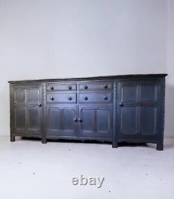 RÉSERVÉ Grand buffet en chêne foncé vintage Ercol dresser sideboard cupboard server