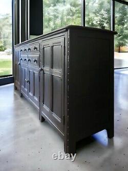 RÉSERVÉ Grand buffet en chêne foncé vintage Ercol dresser sideboard cupboard server