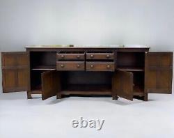 RÉSERVÉ Grand buffet en chêne foncé vintage Ercol dresser sideboard cupboard server