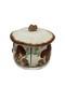 Rare Unique Vintage Champignon Carrousel Boîte Artisanale Environ 30x30 Céramique