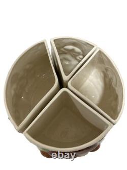 Rare Unique Vintage Champignon Carrousel Boîte Artisanale Environ 30x30 Céramique