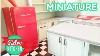 Réfrigérateur Miniature Retro Miniature Kitchen Room Box 1 12
