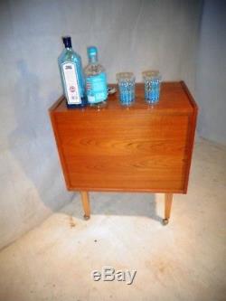 Retro 60s Teck Cocktail Cabinet Vintage Maison Bar MID Century Boissons Armoire