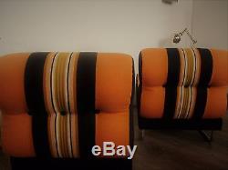Retro 70s Chaises De Siège Modulaires Sofa / Chaises Vintage Canapé D'ameublement De Mi-siècle