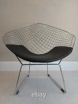 Rétro Bertoia Style Diamond Wire Chaise