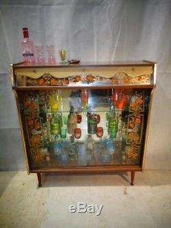 Retro Cocktail Cabinet Vintage Home Bar Années 50 Années 60 Former Atomic Era Drinks Bar