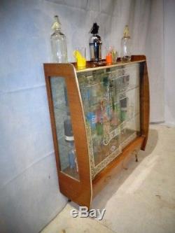 Retro Cocktail Cabinet Vintage Home Bar Des Années 60, 60, Etak, Des Boissons En Teck