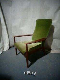 Retro Parker Knoll Easy Chair Chaise Vintage MID Century Modern Upholsterd Président