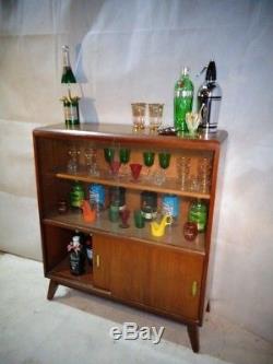 Retro Teak 50s 60s Cocktail Cabinet Vintage Accueil Bar Boissons Cabinet Boissons Bar