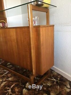 Rétro Vintage Milieu Du Siècle Teck Cocktail Bar Unité Cabinet