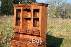 Rétro Vintage Pin Massif Rustique Welsh Dresser / Cabinet-cuisine Du Pays