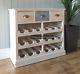 Retro Wine Cabinet Vintage Wooden Rack Biberon Unité De Rangement White Drinks Bar Hold