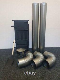 SYSTÈME DE TUBES DE CHEMINÉE POUR POÊLE À BOIS 6,5KW GARAGE ABRI ATELIER 125mm 5