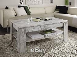Shabby Chic White Pine Table Basse Rustique En Bois Salon Nouvelle Table D'appoint