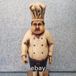 Statue de Chef Vintage Affichage Cuisinier Cuisine Restaurant Boucherie Rétro 30 Pouces Haut