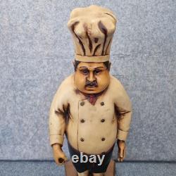 Statue de Chef Vintage Affichage Cuisinier Cuisine Restaurant Boucherie Rétro 30 Pouces Haut