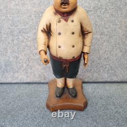 Statue de Chef Vintage Affichage Cuisinier Cuisine Restaurant Boucherie Rétro 30 Pouces Haut
