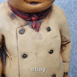 Statue de Chef Vintage Affichage Cuisinier Cuisine Restaurant Boucherie Rétro 30 Pouces Haut