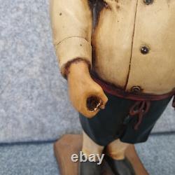 Statue de Chef Vintage Affichage Cuisinier Cuisine Restaurant Boucherie Rétro 30 Pouces Haut