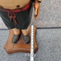 Statue de Chef Vintage Affichage Cuisinier Cuisine Restaurant Boucherie Rétro 30 Pouces Haut