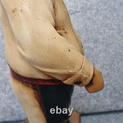 Statue de Chef Vintage Affichage Cuisinier Cuisine Restaurant Boucherie Rétro 30 Pouces de Haut