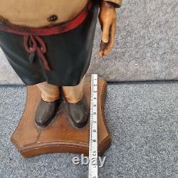 Statue de Chef Vintage Affichage Cuisinier Cuisine Restaurant Boucherie Rétro 30 Pouces de Haut