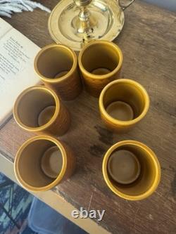 Support carrousel pour pots à épices Hornsea Saffron vintage, ensemble de cuisine rétro des années 1970