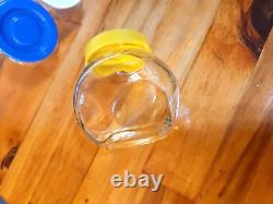 Support d'exposition de cuisine VTG MCM, bocaux en verre, couvercles, bonbons à un sou, étagère à épices RARE