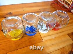 Support d'exposition de cuisine VTG MCM, bocaux en verre, couvercles, bonbons à un sou, étagère à épices RARE