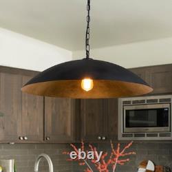 Suspension Métallique Rétro Oversize en Dôme pour Cuisine de Style Ferme Industrielle