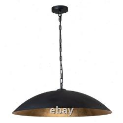 Suspension Métallique Rétro Oversize en Dôme pour Cuisine de Style Ferme Industrielle