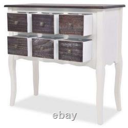 Table Console Buffet 6 Tiroirs Hall Bureau Chambre Salon