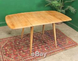 Table De Planches Ercol Drop Vintage, Orme Léger, Rétro, Cuisine, Salle À Manger, Windsor