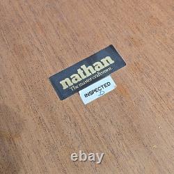 Table à manger extensible en teck rétro vintage Nathan des années 50 MCM