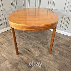 Table à manger extensible en teck rétro vintage Nathan des années 50 MCM