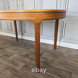 Table à manger extensible rétro vintage Nathan en teck du milieu du siècle, MCM en bois.