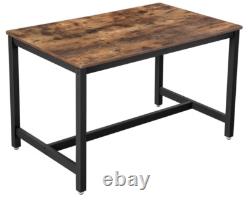 Table à manger industrielle meuble vintage rétro rustique en métal cuisine petit-déjeuner