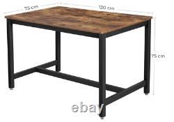 Table à manger industrielle meuble vintage rétro rustique en métal cuisine petit-déjeuner