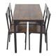 Table à Manger Industrielle Vintage Et Ensemble De 4 Chaises En Métal Rustique Pour 4 Personnes Dans La Cuisine