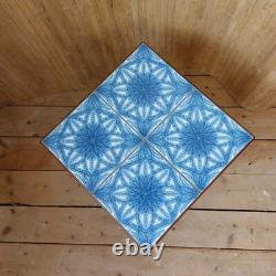 Table basse artisanale en carreaux, vintage, rétro, milieu du siècle moderne, H R Johnson, petit format, fabuleux