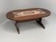 Table Basse Vintage En Ch&ecirc;ne Avec Plateau Carrel&eacute;, Style Poulsen, R&eacute;tro Ann&eacute;es 1970 Eb10881