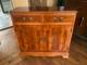 Table Console étroite En Bois Brun De Style Vintage Antique Avec Tiroirs