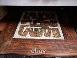 Table danoise vintage rétro du milieu du siècle, années 60 et 70, table de cuisine salle à manger bureau en chrome MCM