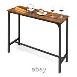 Table de bar industrielle vintage rétro haute pour petit déjeuner, cuisine et salle à manger