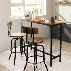 Table de bar industrielle vintage rétro haute pour petit déjeuner, cuisine et salle à manger