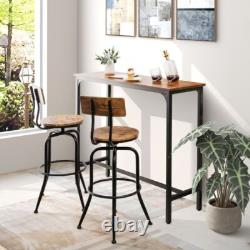 Table de bar industrielle vintage rétro haute pour petit déjeuner, cuisine et salle à manger