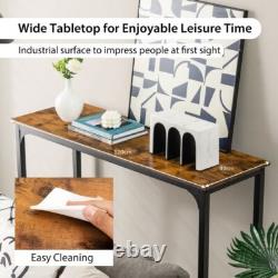 Table de bar industrielle vintage rétro haute pour petit déjeuner, cuisine et salle à manger