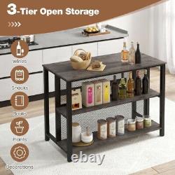 Table de bar pour petit-déjeuner cuisine salle à manger meubles vintage rétro grand + étagères