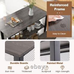 Table de bar pour petit-déjeuner cuisine salle à manger meubles vintage rétro grand + étagères